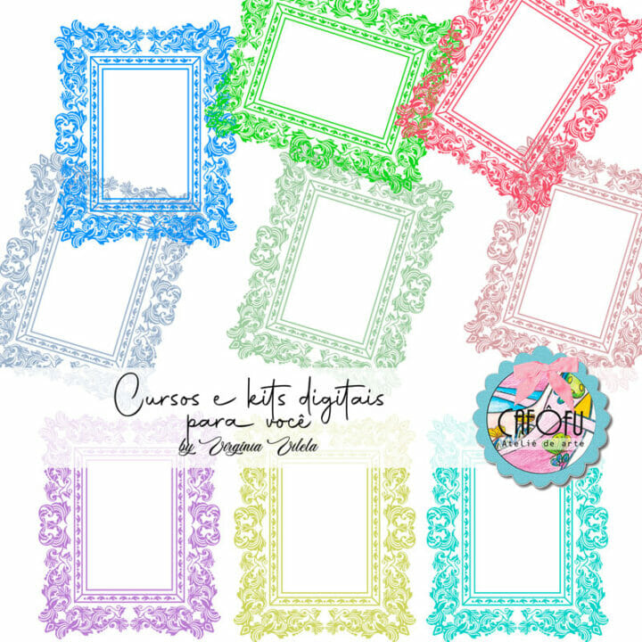 Mini kit 22 - molduras 4 - retangular retrô