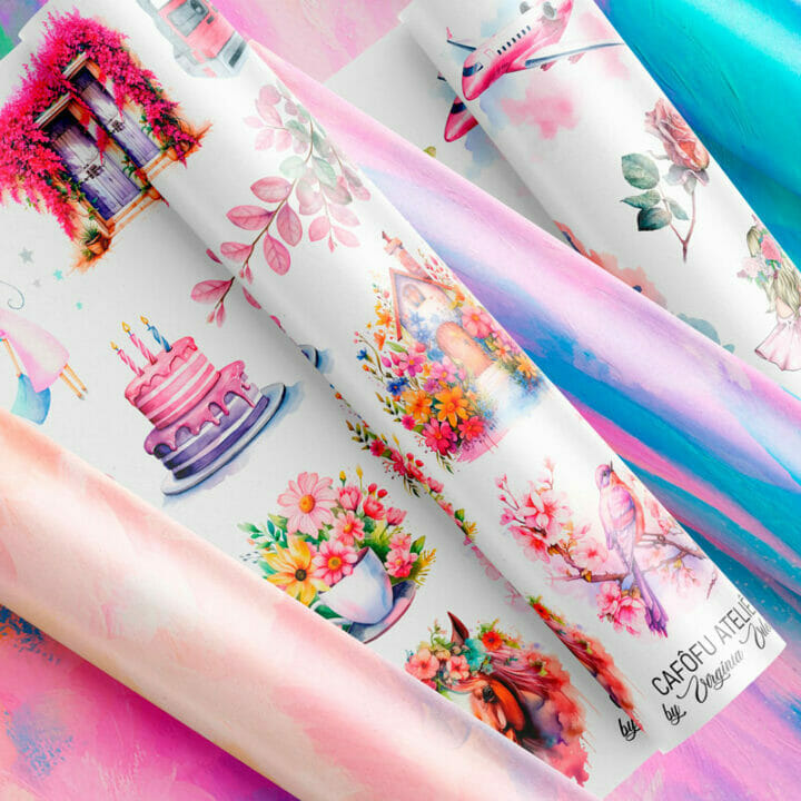 Kit digital tudo rosa - Imagem 2