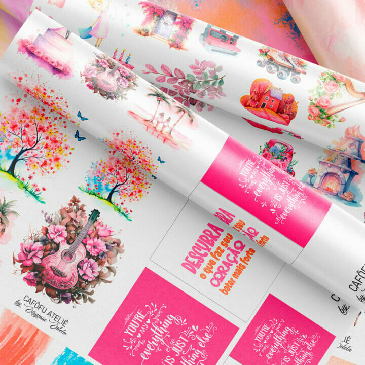 Kit digital tudo rosa