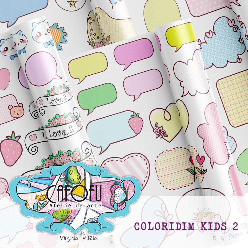 Kit digital Coloridim kids 02 - balões de fala infantis – o que é ser criança - Imagem 3