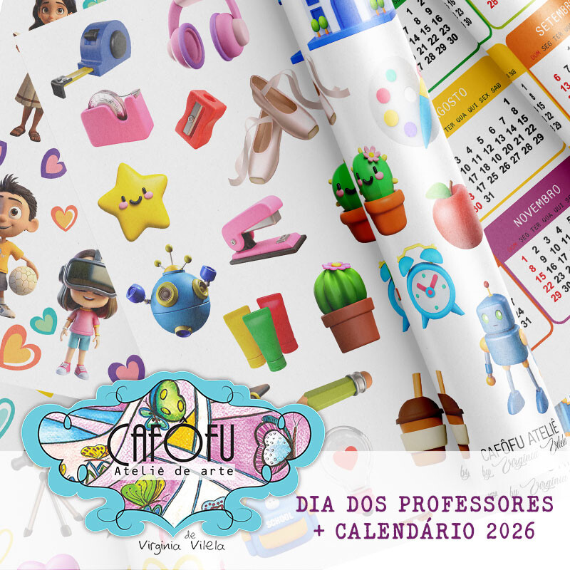 Kit digital dia dos professores mais calendário 2026 - Imagem 4