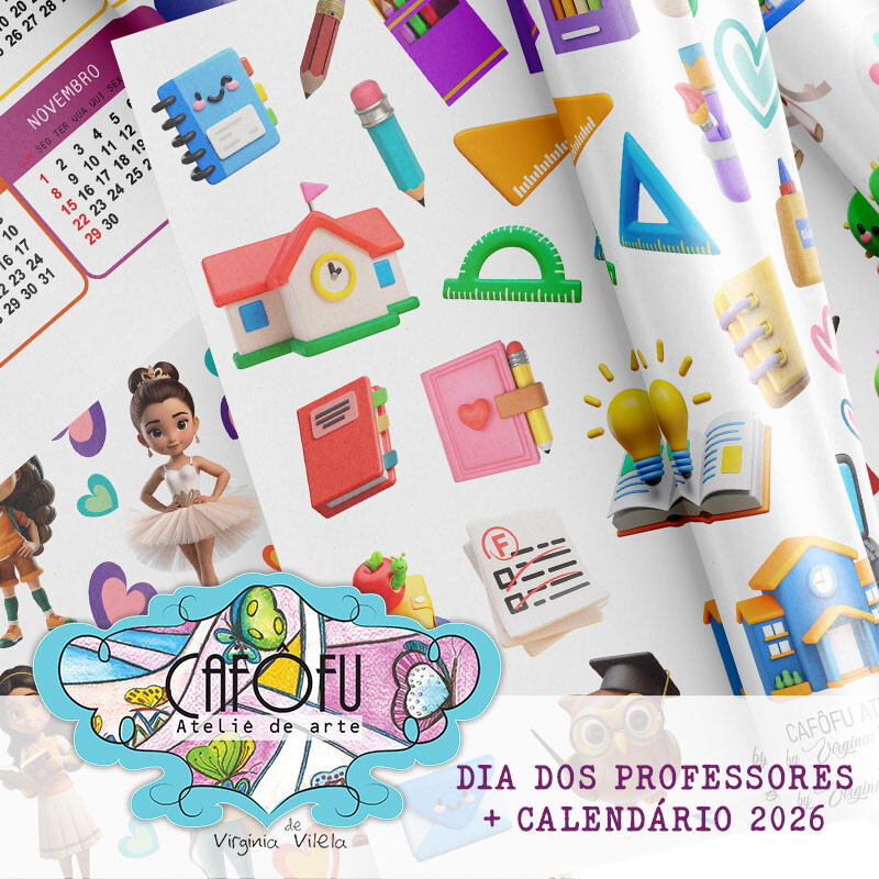 Kit digital dia dos professores mais calendário 2026 - Imagem 5