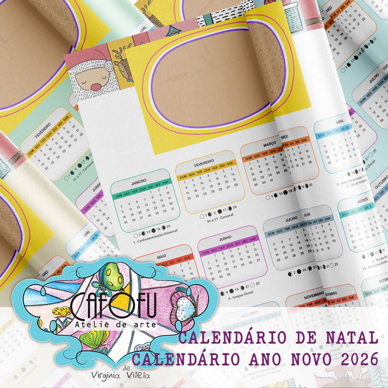 Kit digital calendário de Natal mais Kit digital calendário 2026 - Imagem 2