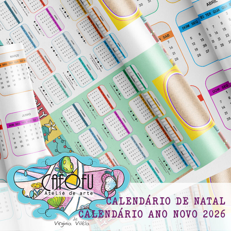 Kit digital calendário de Natal mais Kit digital calendário 2026 - Imagem 10