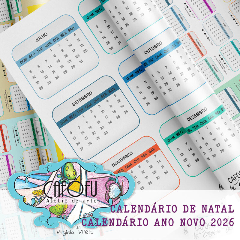 Kit digital calendário de Natal mais Kit digital calendário 2026 - Imagem 11