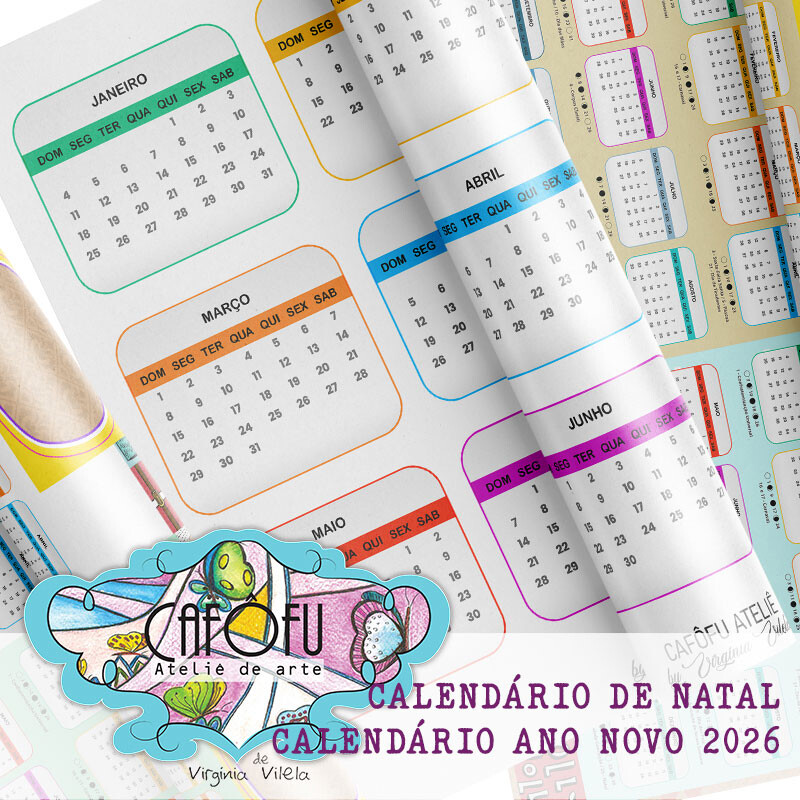 Kit digital calendário de Natal mais Kit digital calendário 2026 - Imagem 12