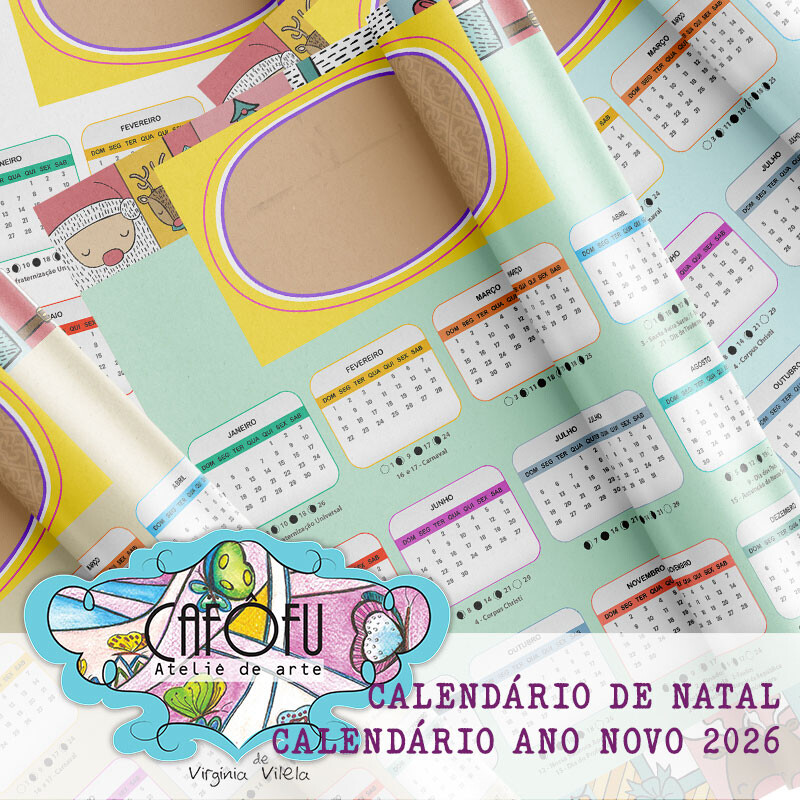Kit digital calendário de Natal mais Kit digital calendário 2026 - Imagem 3