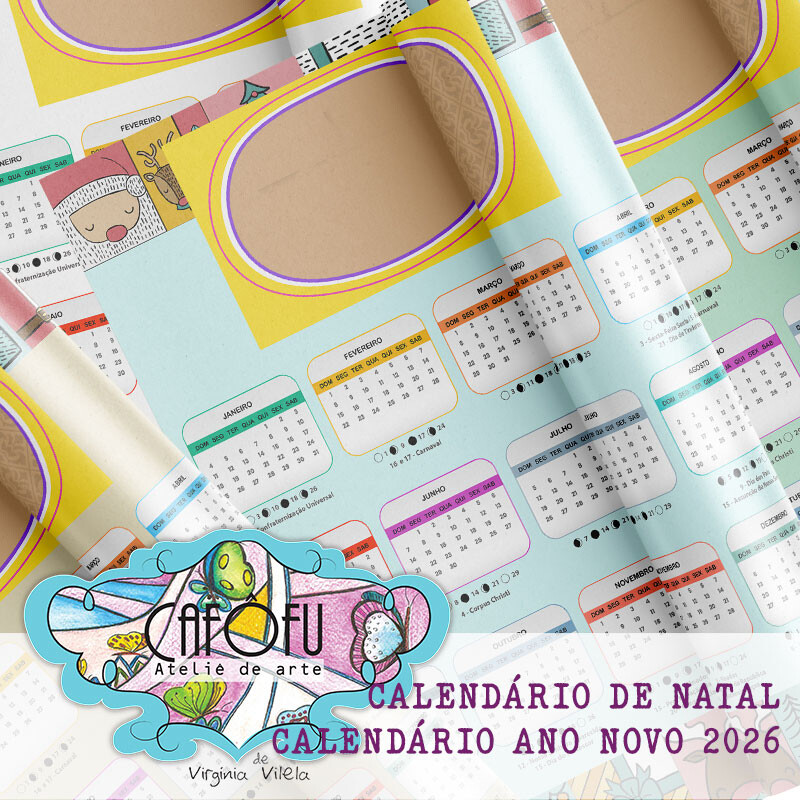 Kit digital calendário de Natal mais Kit digital calendário 2026 - Imagem 4