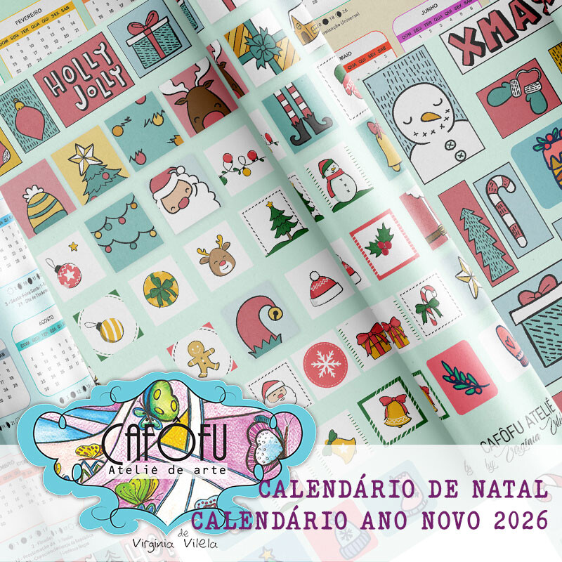 Kit digital calendário de Natal mais Kit digital calendário 2026 - Imagem 6