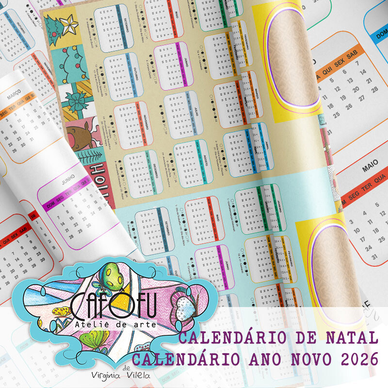 Kit digital calendário de Natal mais Kit digital calendário 2026 - Imagem 7